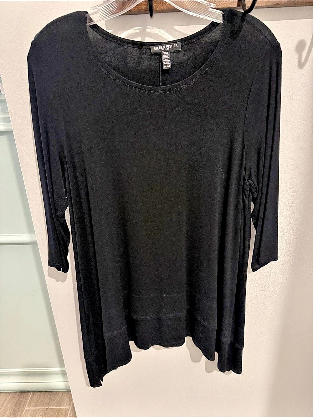 Eileen Fisher Black Long Sleeve Tunic Like New